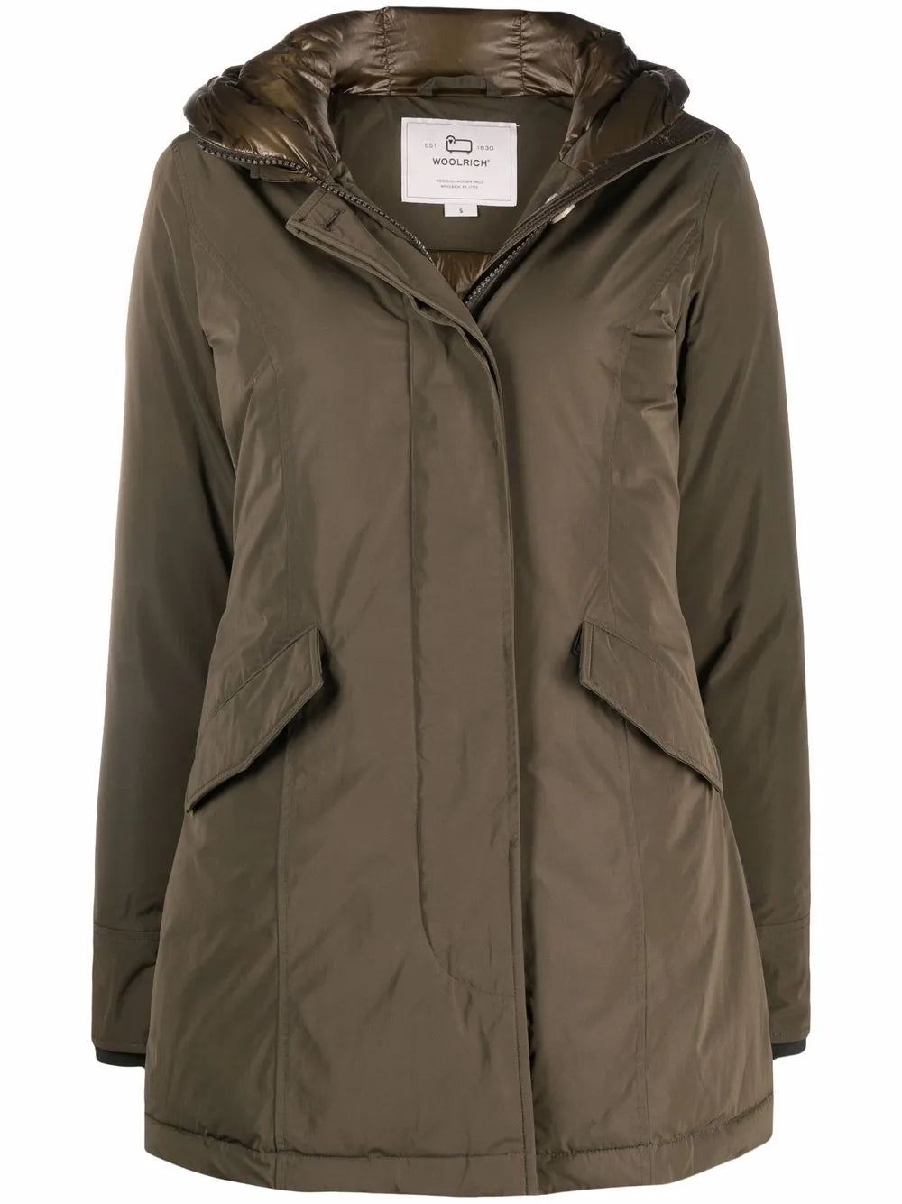 Logo-Patch Hooded Down Padded Coat