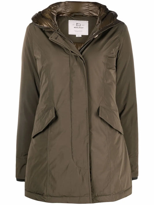 Logo-Patch Hooded Down Padded Coat