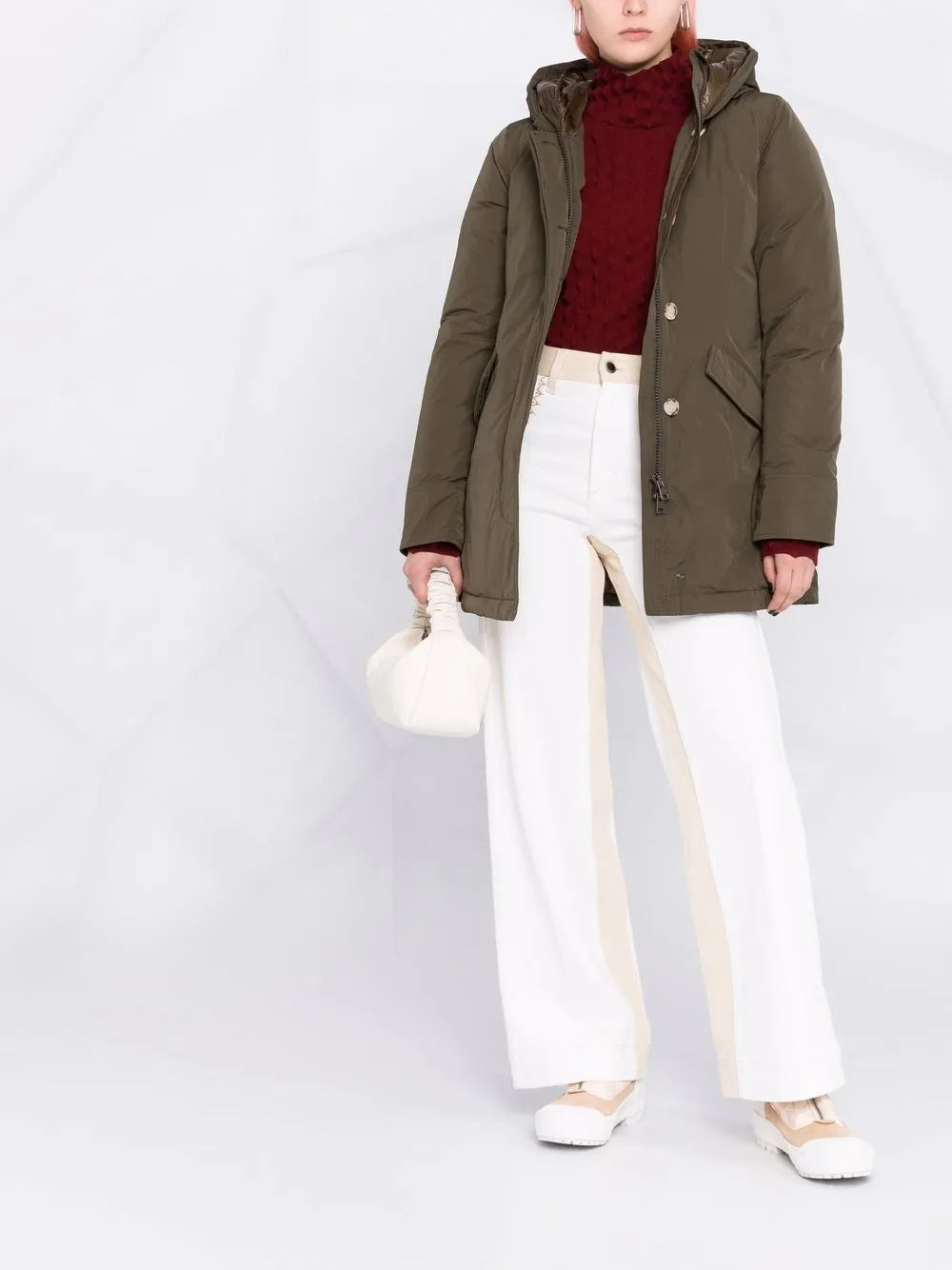 Logo-Patch Hooded Down Padded Coat