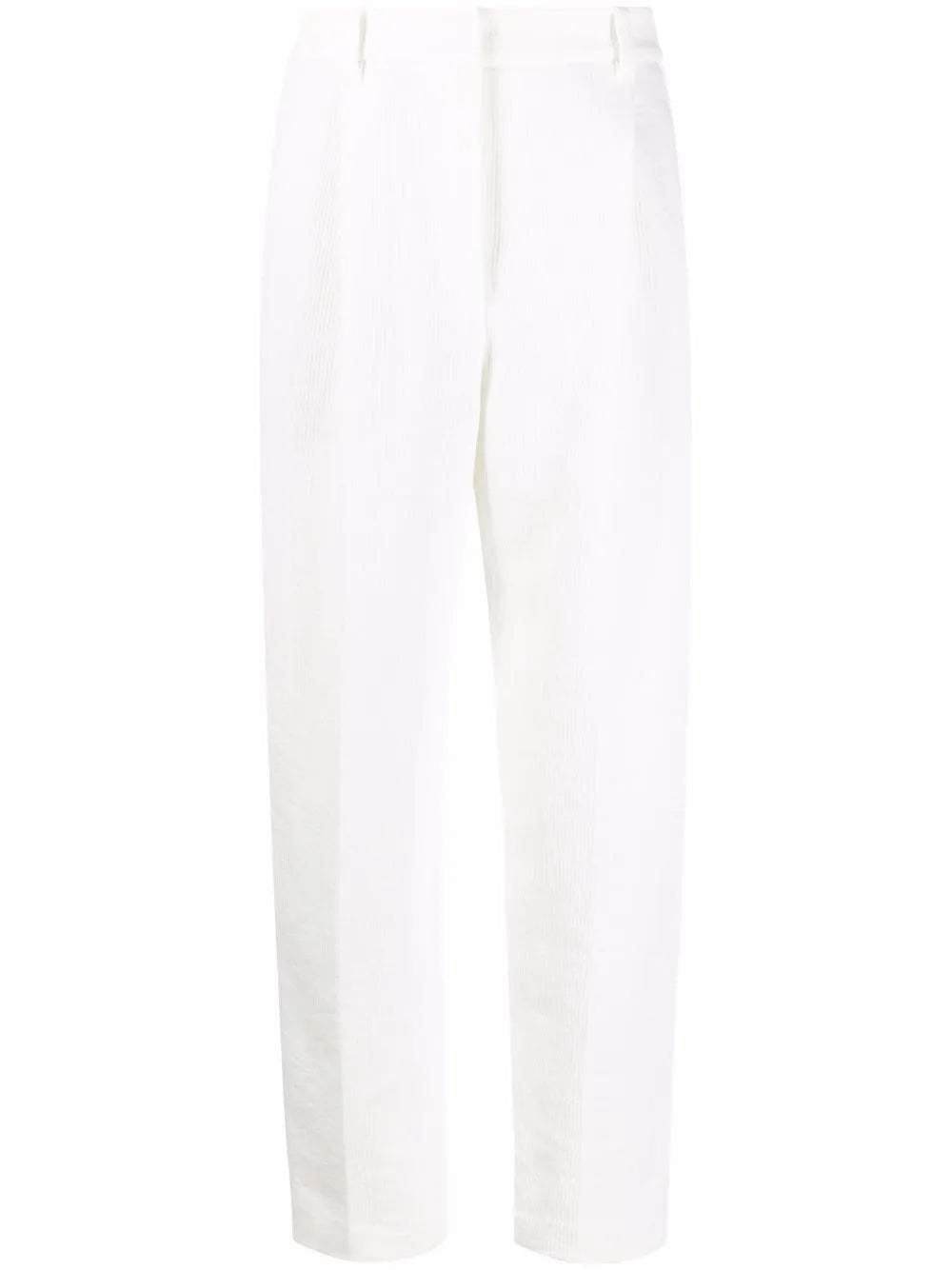 Linen-Cotton Tapered Trousers