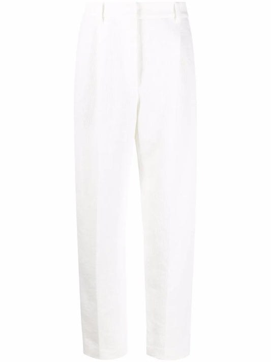Linen-Cotton Tapered Trousers