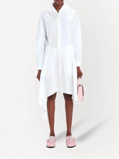 Bomber-Style Poplin Shirtdress