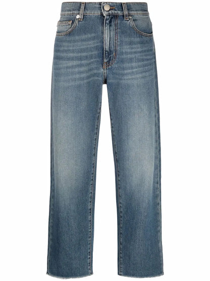 Mid-Rise Straight-Leg Jeans