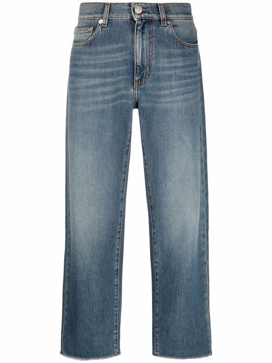 Mid-Rise Straight-Leg Jeans
