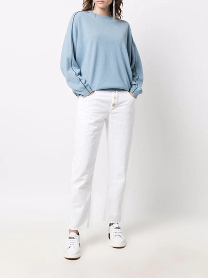Monili-Trim Knitted Jumper