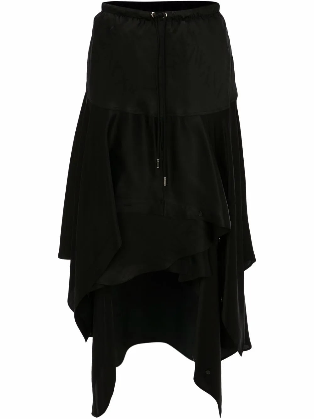 Layered Asymmetric Midi Skirt