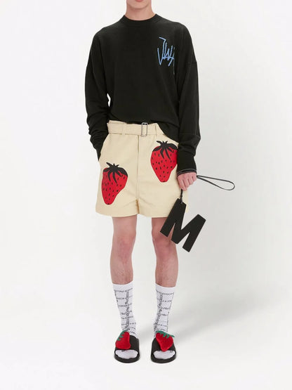 Strawberry-Print Chino Shorts