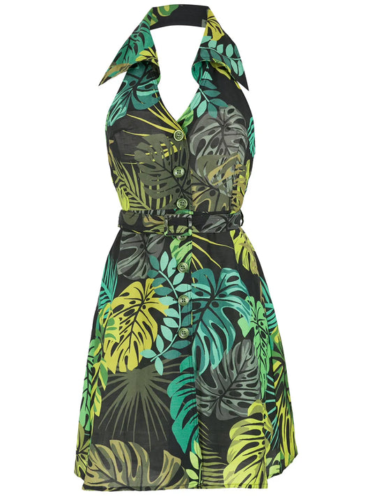 Leaf Print Dress