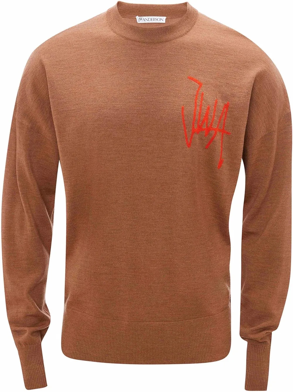 Intarsia-Logo Crew Neck Jumper