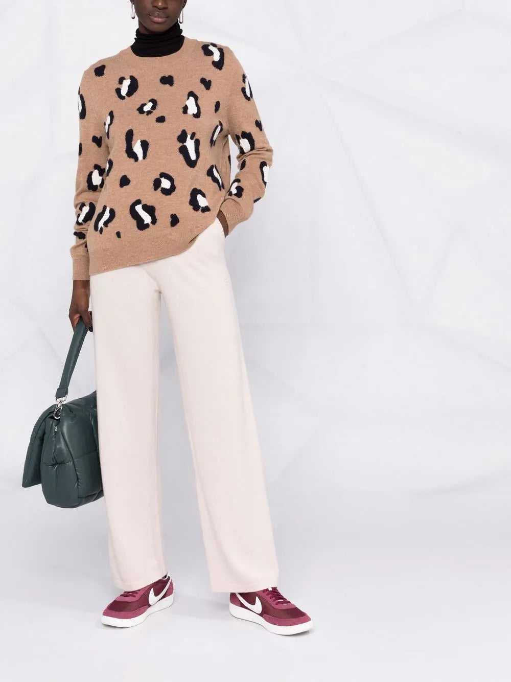 Drawstring-Waist Cashmere Wide-Leg Trousers