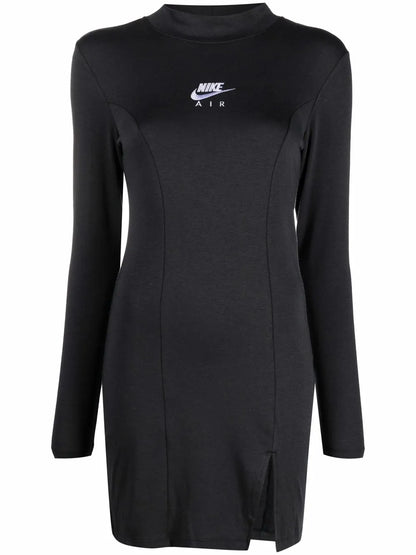 Swoosh-Embroidered Sweater Dress