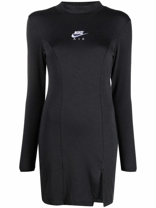 Swoosh-Embroidered Sweater Dress