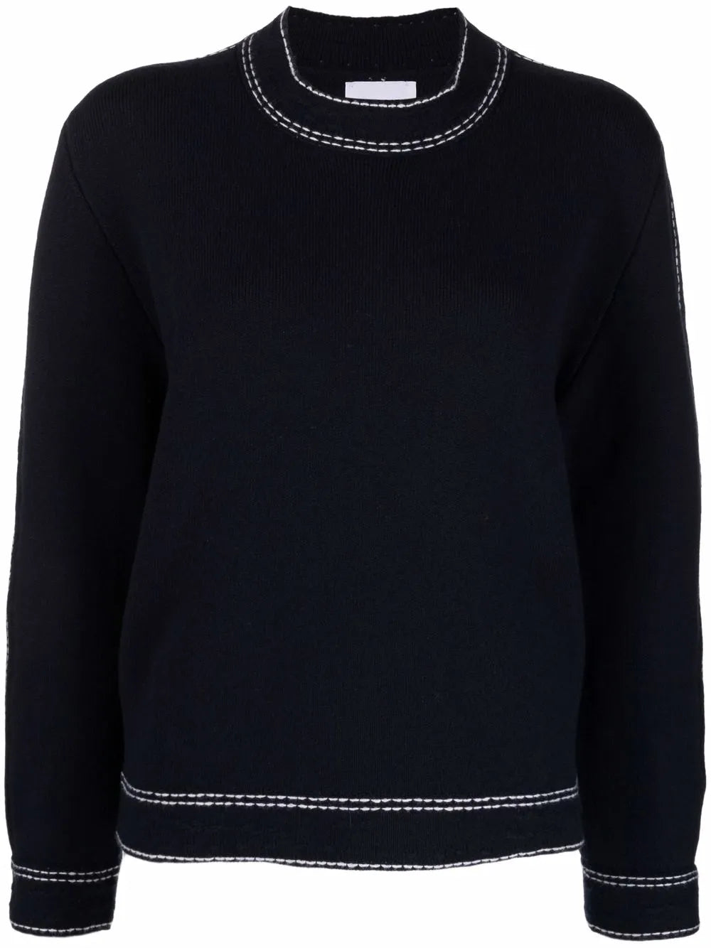 Contrasting-Stitch Jumper