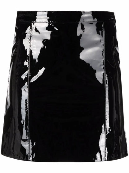 Vinyl Leather Mini Skirt