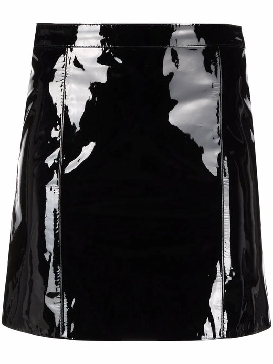 Vinyl Leather Mini Skirt
