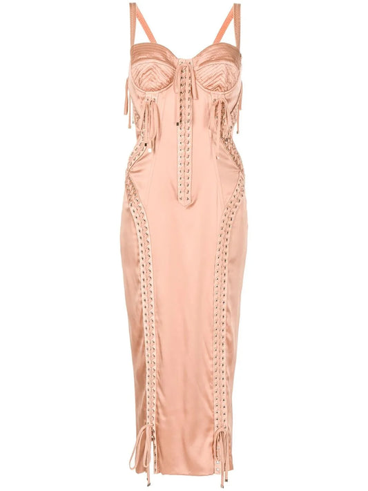Sweetheart-Neck Sleeveless Dress