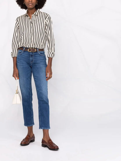 Cropped Straight-Leg Jeans