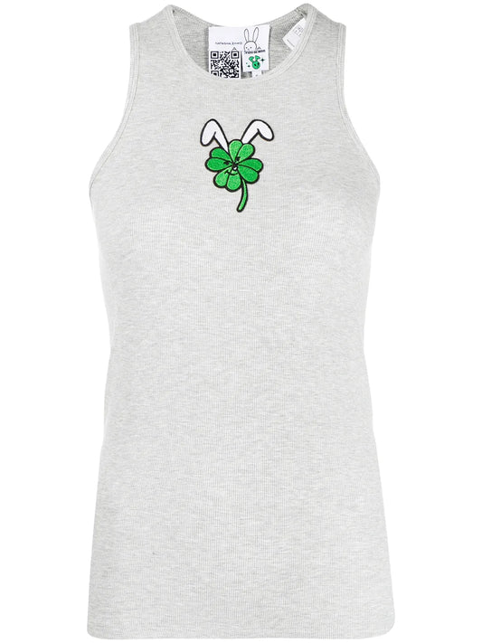 Graphic-Print U-Neck Vest