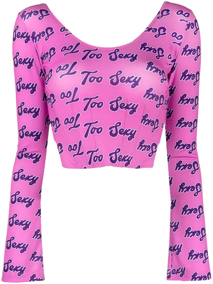 Long-Sleeve Cropped Top