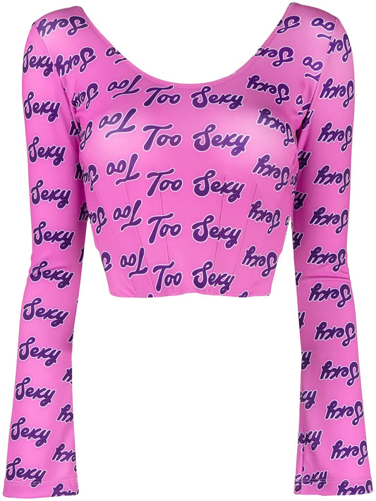 Long-Sleeve Cropped Top