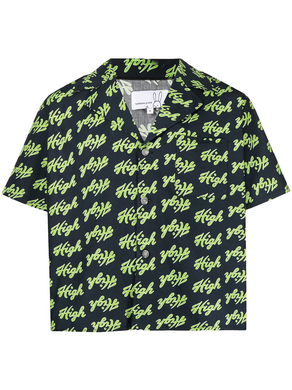 Slogan-Print Short-Sleeved Shirt