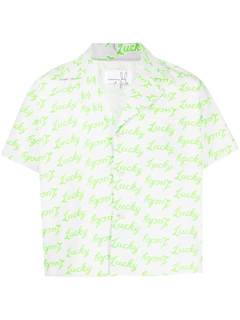 Slogan-Print Short-Sleeved Shirt