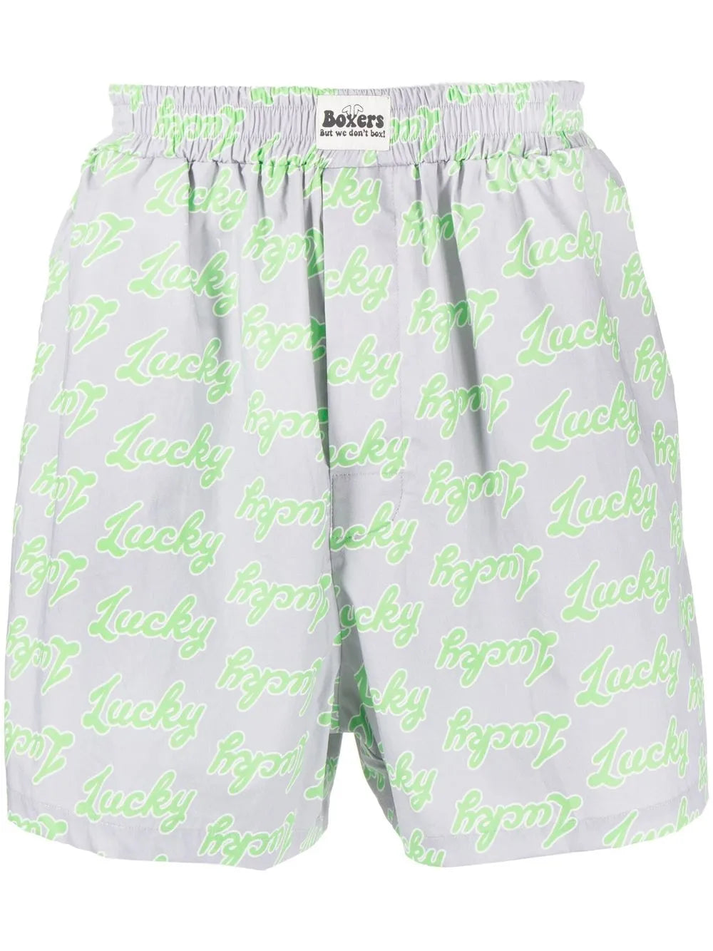 All-Over Slogan-Print Cotton Shorts