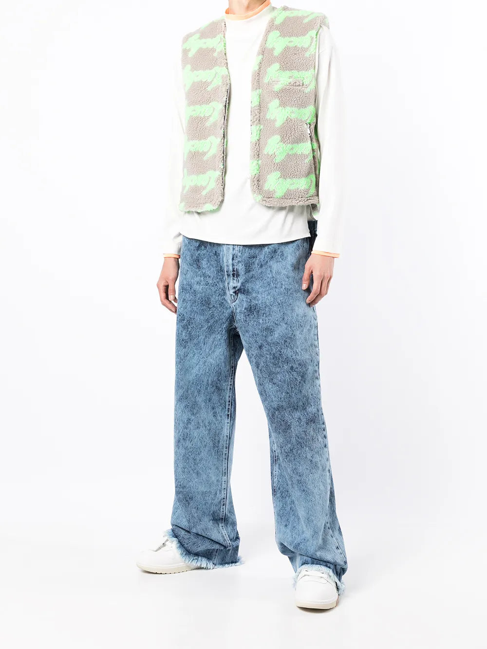 Graphic-Print Gilet