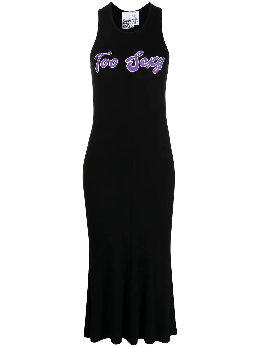 Slogan-Print Long Dress