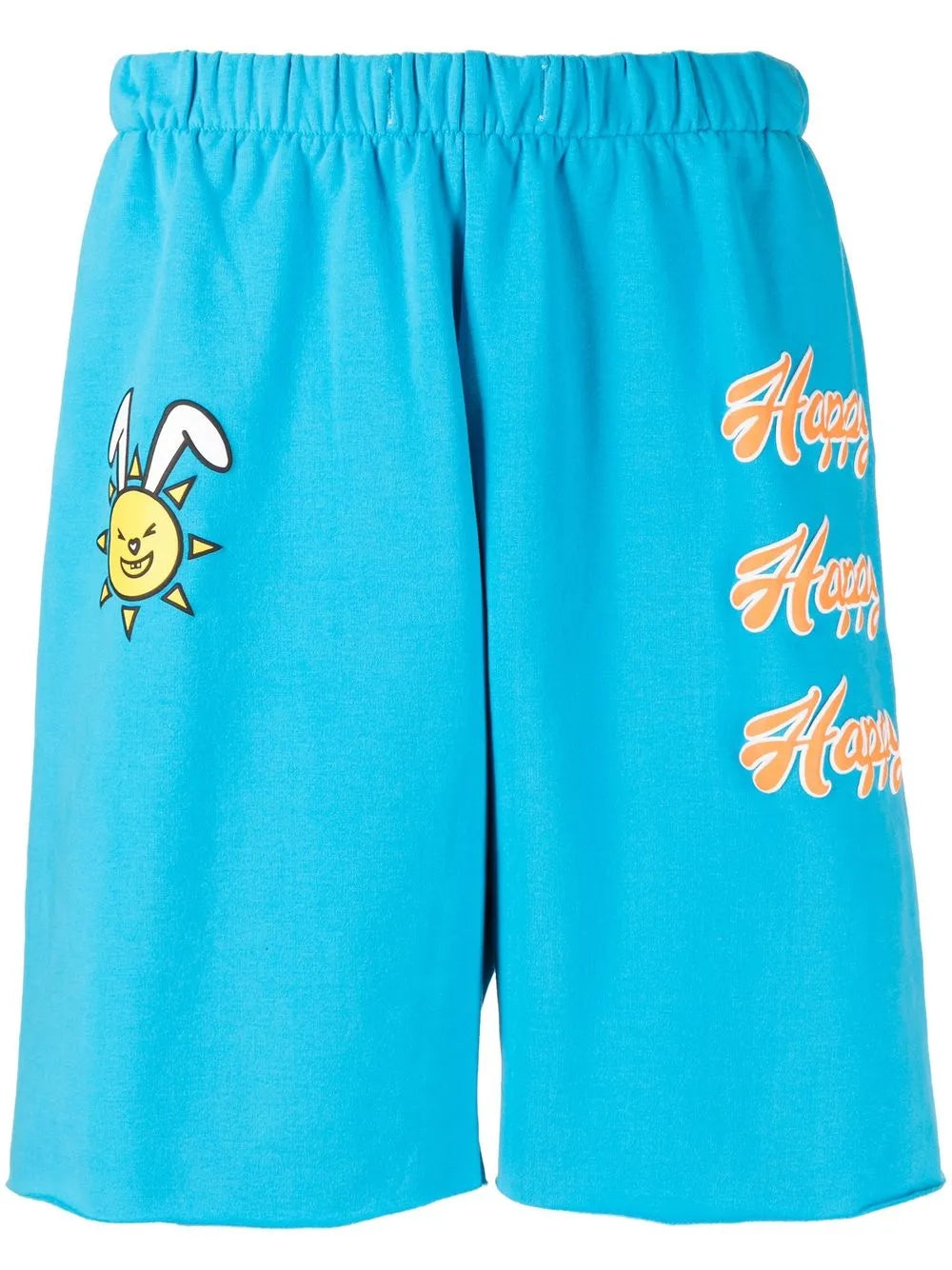 Slogan-Print Track Shorts