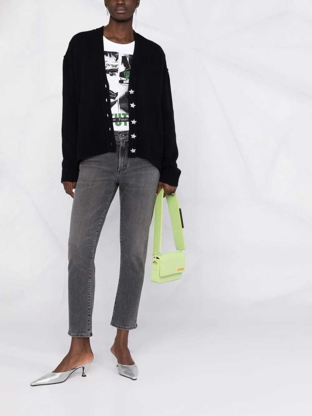 Star Button Cashmere Cardigan