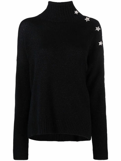 Alma Star-Charm High-Neck Jumper