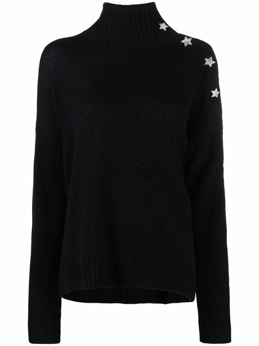 Alma Star-Charm High-Neck Jumper