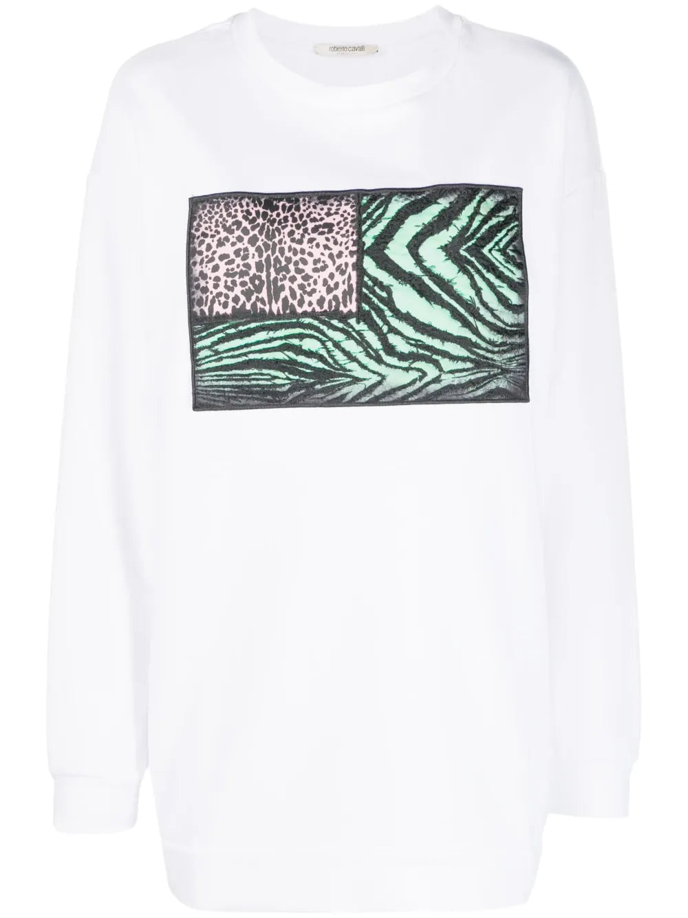 Animal-Print Patch-Detail Sweatshirt