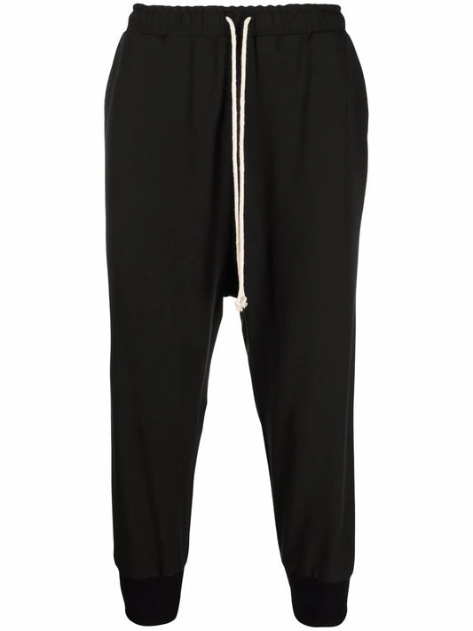 Drawstring-Waist Cropped Trousers