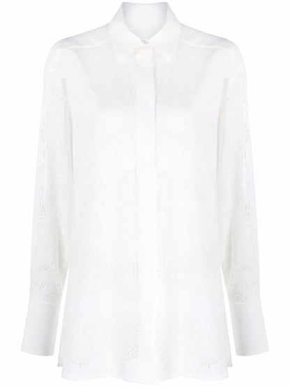 Perforated-Pattern Longlsleeved Shirt