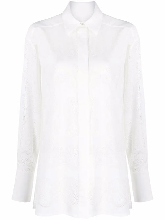 Perforated-Pattern Longlsleeved Shirt