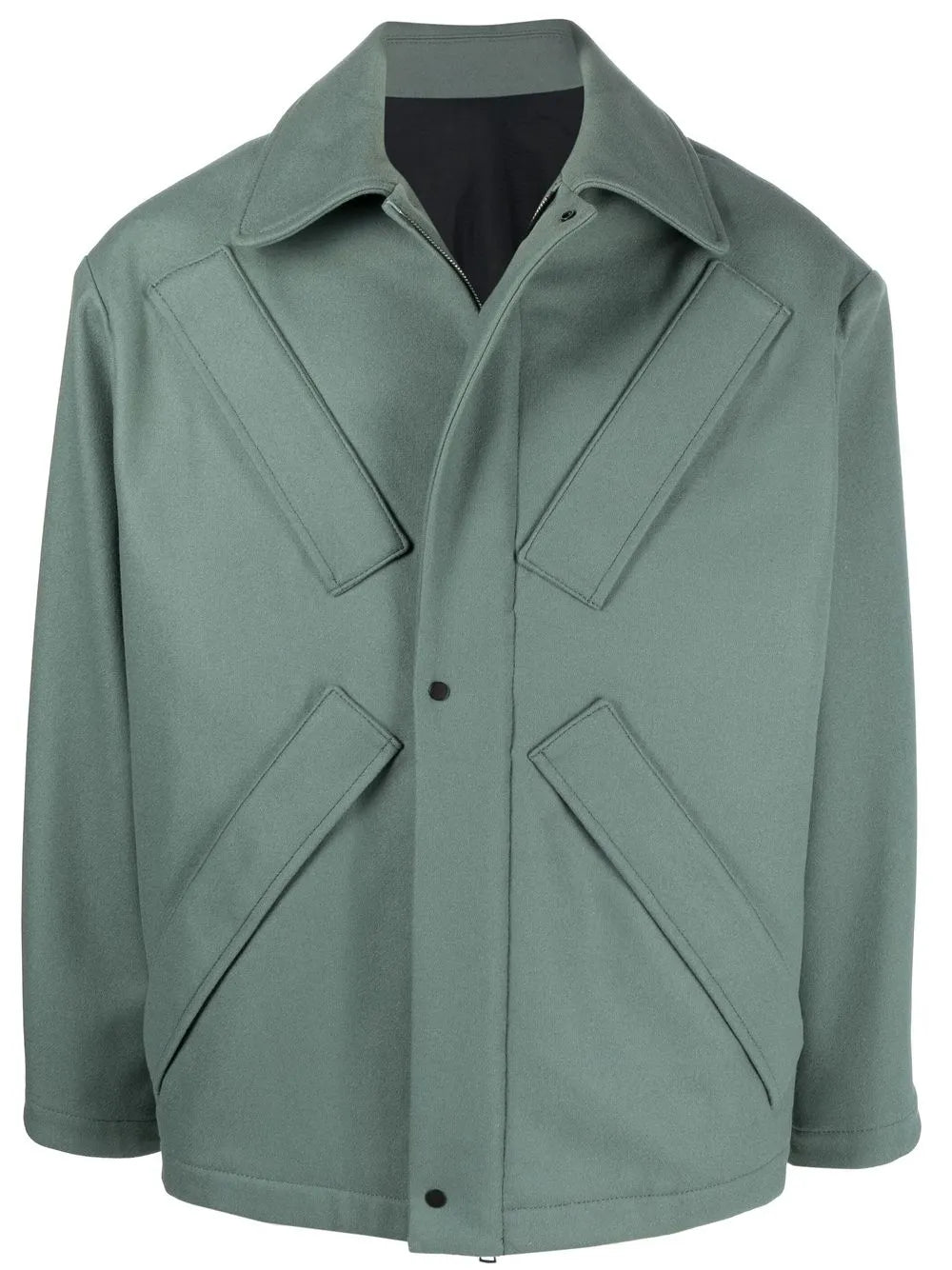 Spread-Collar Four-Pocket Parka