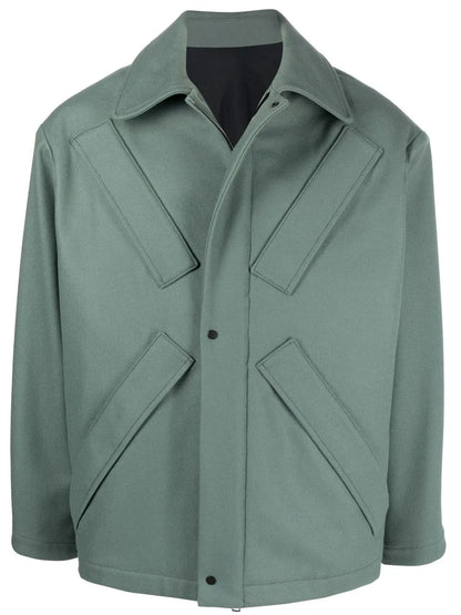 Spread-Collar Four-Pocket Parka