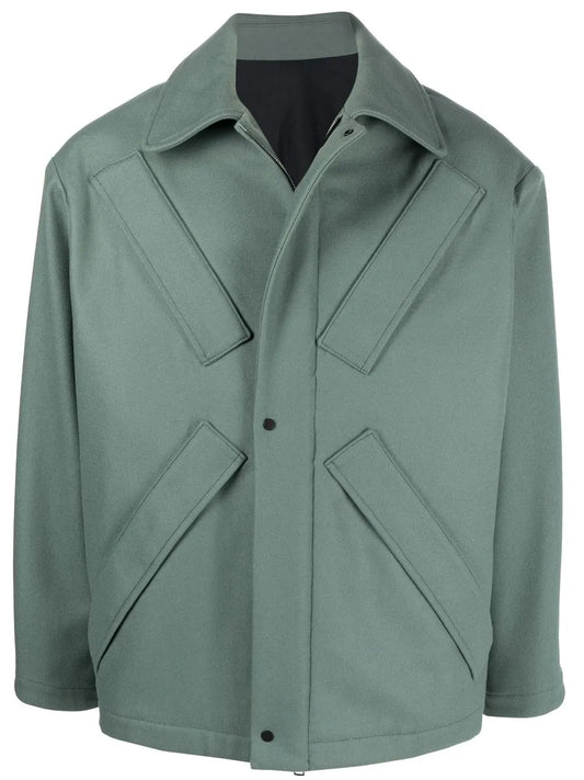 Spread-Collar Four-Pocket Parka
