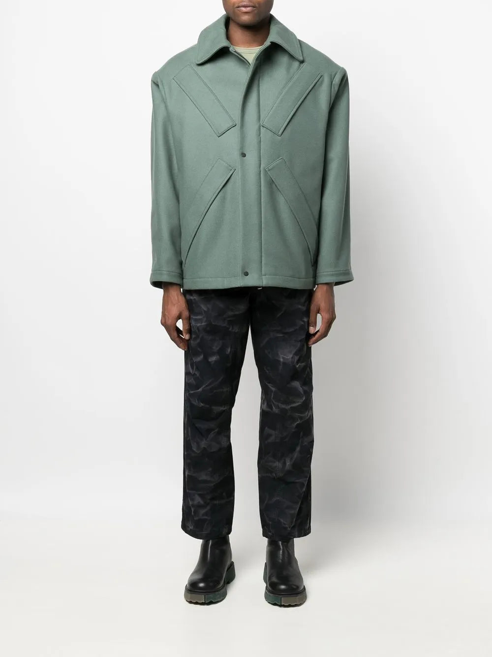 Spread-Collar Four-Pocket Parka