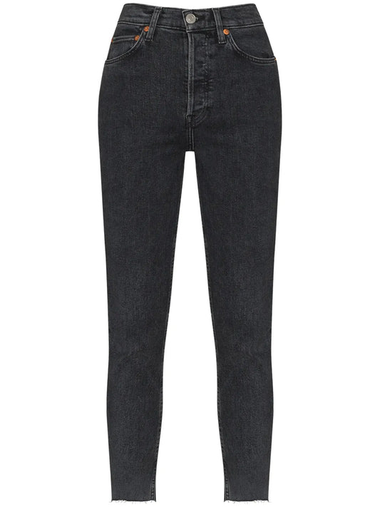 90S High-Rise Cropped Jeans