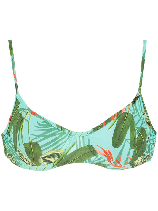 Fiji Tropical Print Bikini Top