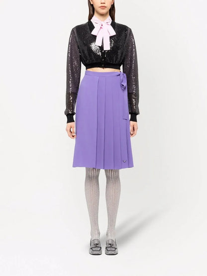 Cropped Sequin-Embroidered Cardigan