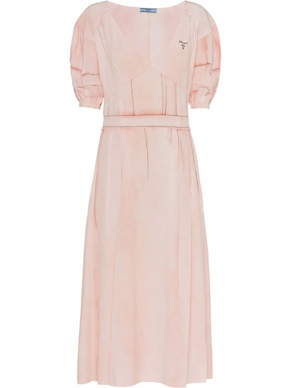Logo-Print Crepe Dress