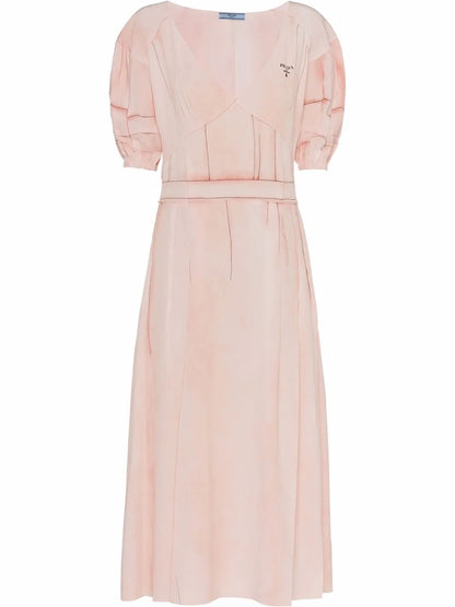 Logo-Print Crepe Dress
