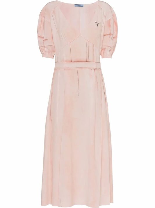 Logo-Print Crepe Dress