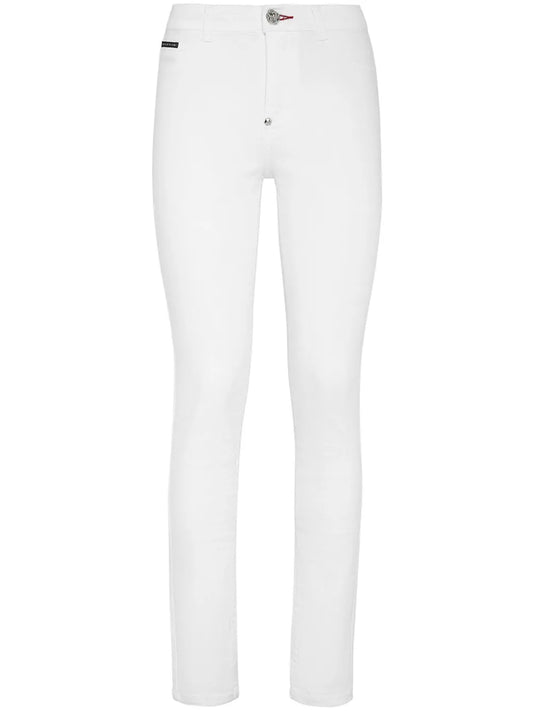 Logo-Plaque Skinny-Cut Jeans