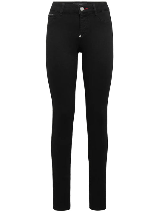 Logo-Plaque Skinny-Cut Jeans