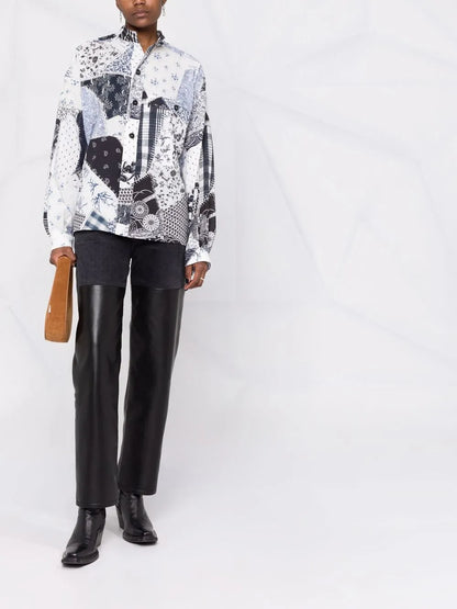 Patchwork Printed Shirt